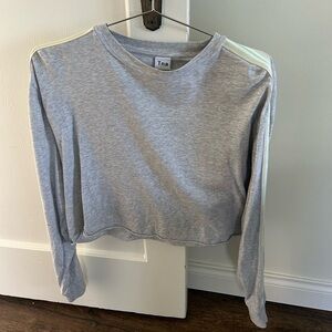 TNA grey cropped top